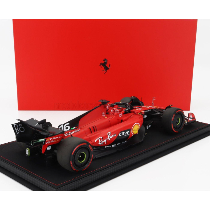 BBR MODELS FERRARI F1  SF-23 TEAM SCUDERIA FERRARI N 16 3rd BELGIUM SPA GP 2023 CHARLES LECLERC - CON VETRINA - WITH SHOWCASE - 