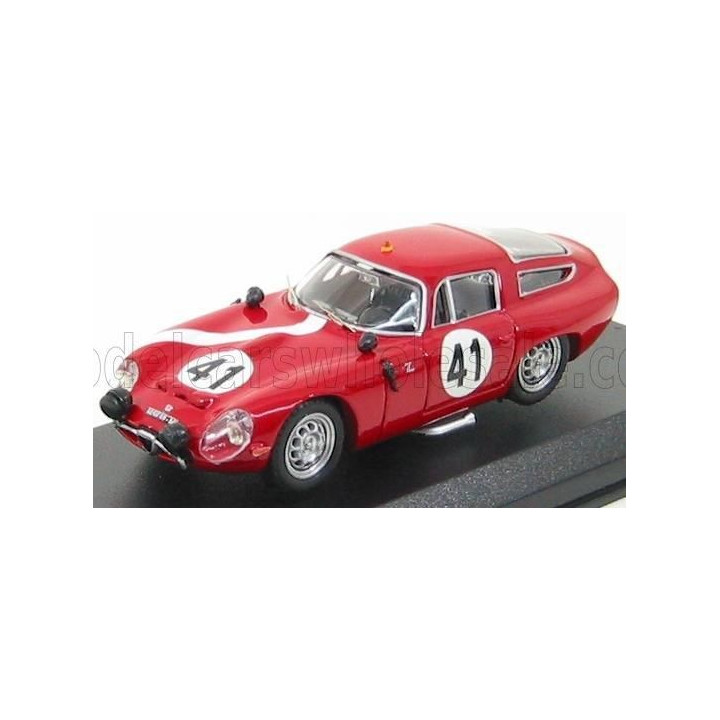 BEST MODEL ALFA ROMEO GIULIA TZ TEAM SCUDERIA ST. AMBROEUS N 41 24h LE MANS 1964 GIANCARLO SALA - GIAMPIERO BISCALDI - RED WHITE