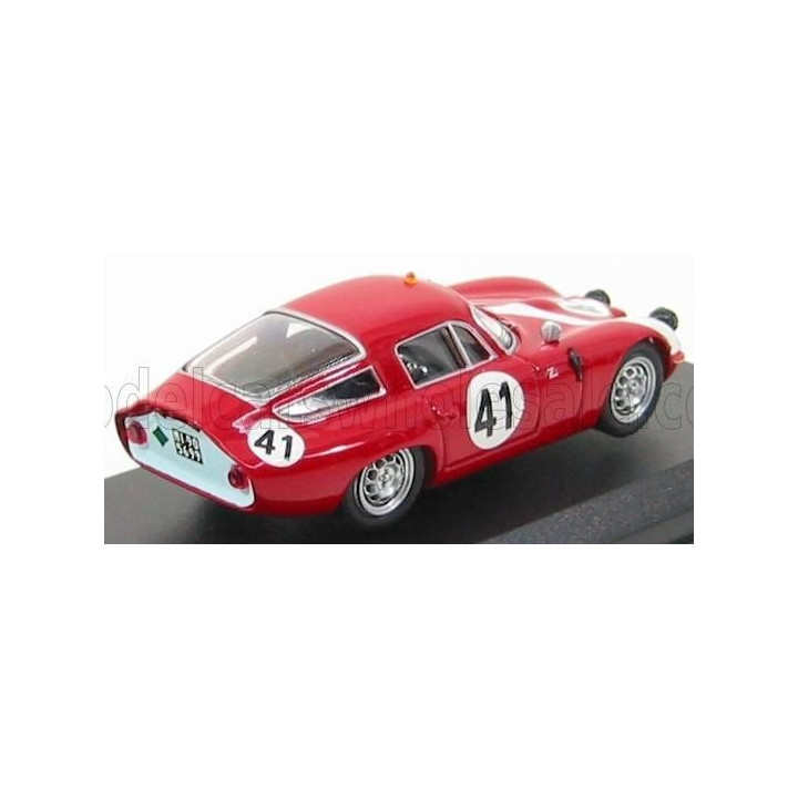 BEST MODEL ALFA ROMEO GIULIA TZ TEAM SCUDERIA ST. AMBROEUS N 41 24h LE MANS 1964 GIANCARLO SALA - GIAMPIERO BISCALDI - RED WHITE