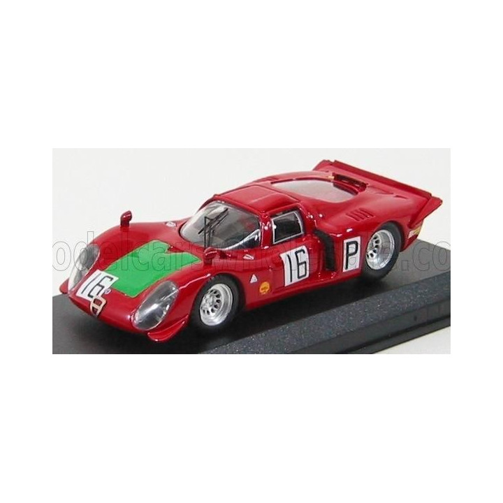 BEST MODEL ALFA ROMEO 33.2 N 16 NURBURGRING 1968 GIUNTI - GALLI - RED GREEN 1/43