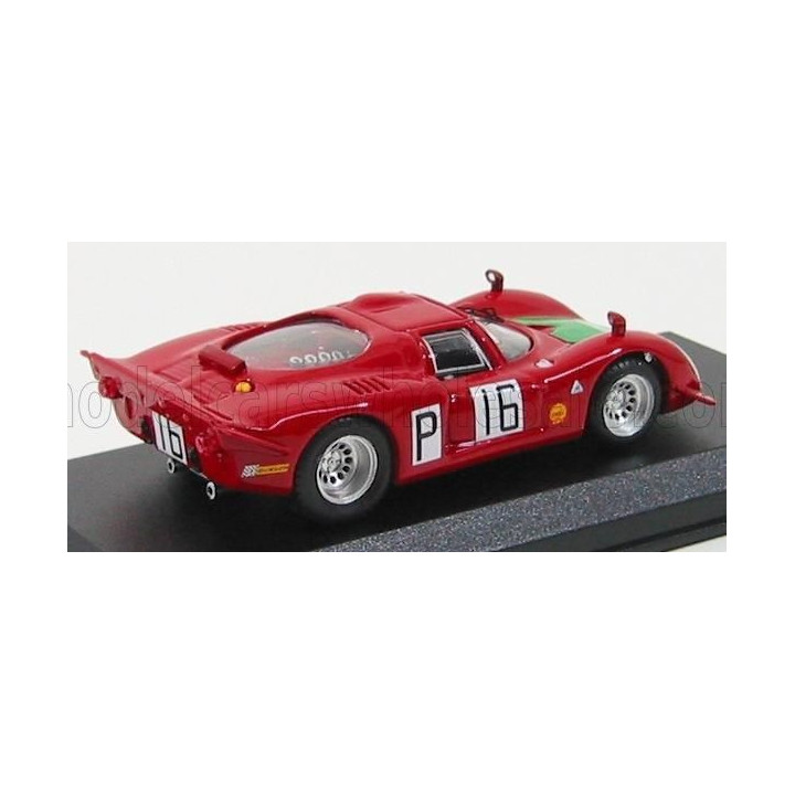 BEST MODEL ALFA ROMEO 33.2 N 16 NURBURGRING 1968 GIUNTI - GALLI - RED GREEN 1/43