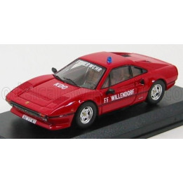 BEST MODEL FERRARI 308 GTB COUPE 1983 FEUERWEHR FF WILLENDORF AUSTRIA - FIRE ENGINE - RED 1/43