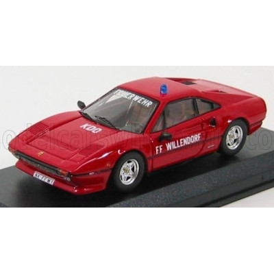 BEST MODEL FERRARI 308 GTB COUPE 1983 FEUERWEHR FF WILLENDORF AUSTRIA - FIRE ENGINE - RED 1/43