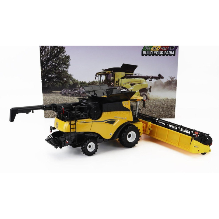 BRITAINS NEW HOLLAND COMBINE CR9.90 MIETITREBBIA GOMMATA 2020 - YELLOW BLACK 1/32