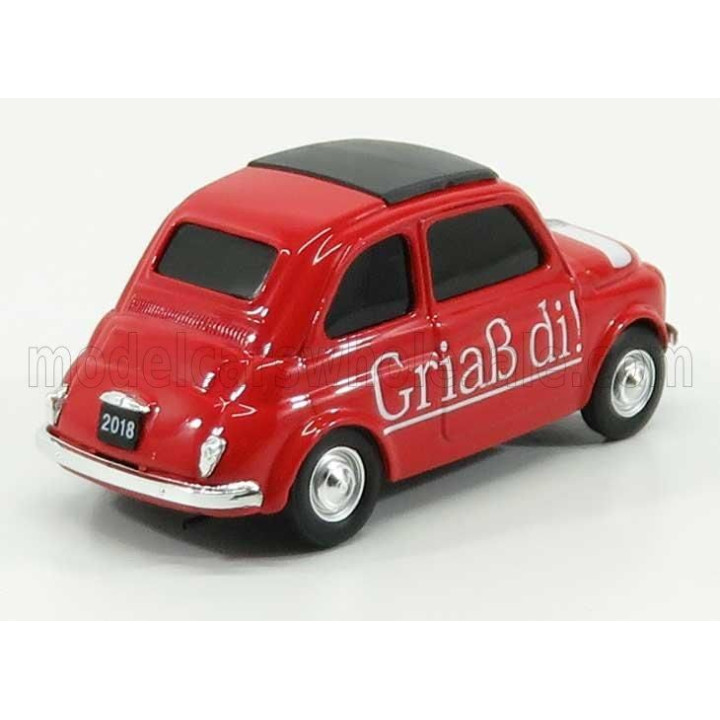 BRUMM FIAT 500 BRUMS AUSTRIA SERVUS - GRIAB Di ! 2018 - RED 1/43
