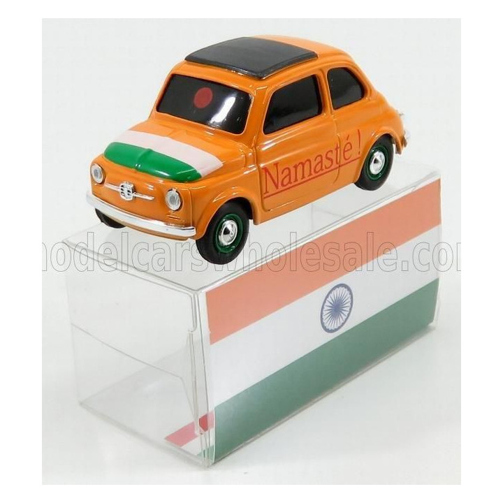 BRUMM FIAT 500 BRUMS INDIA - NAMASTE' ! - YELLOW 1/43
