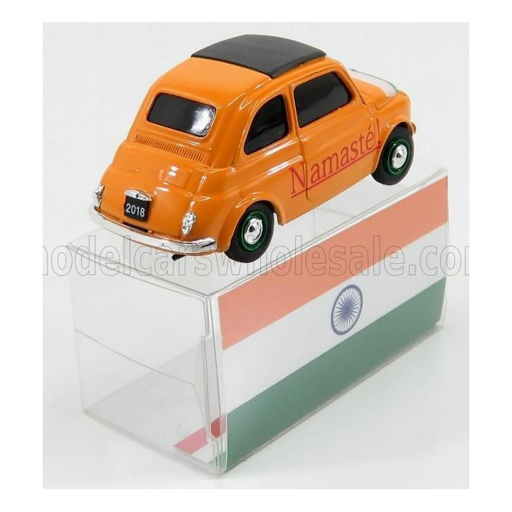 BRUMM FIAT 500 BRUMS INDIA - NAMASTE' ! - YELLOW 1/43