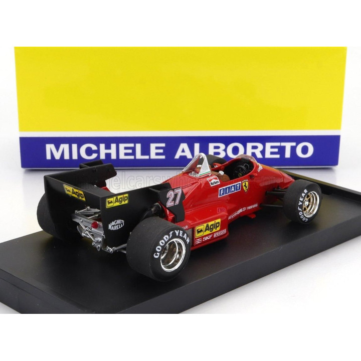 BRUMM FERRARI F1 126C4 N 27 WINNER BELGIUM GP 1984 MICHELE ALBORETO - RED BLACK 1/43