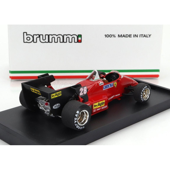 BRUMM FERRARI F1  126C4 N 28 BELGIUM GP 1984 RENE ARNOUX - RED BLACK 1/43