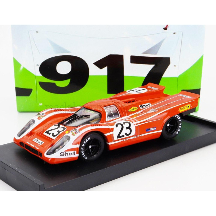 BRUMM PORSCHE 917K 4.9L TEAM SALZBURG N 23 WINNER 24h LE MANS 1970 HANS HERRMANN - RICHARD ATTWOOD - RED WHITE 1/43