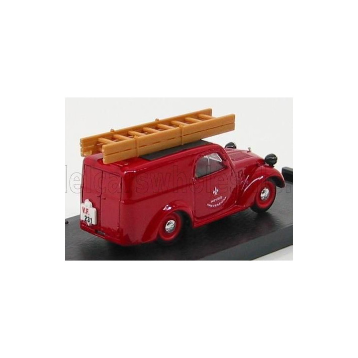 BRUMM FIAT 500B VAN VIGILI DEL FUOCO SERVIZIO PREVENZIONE 1946 - RED 1/43