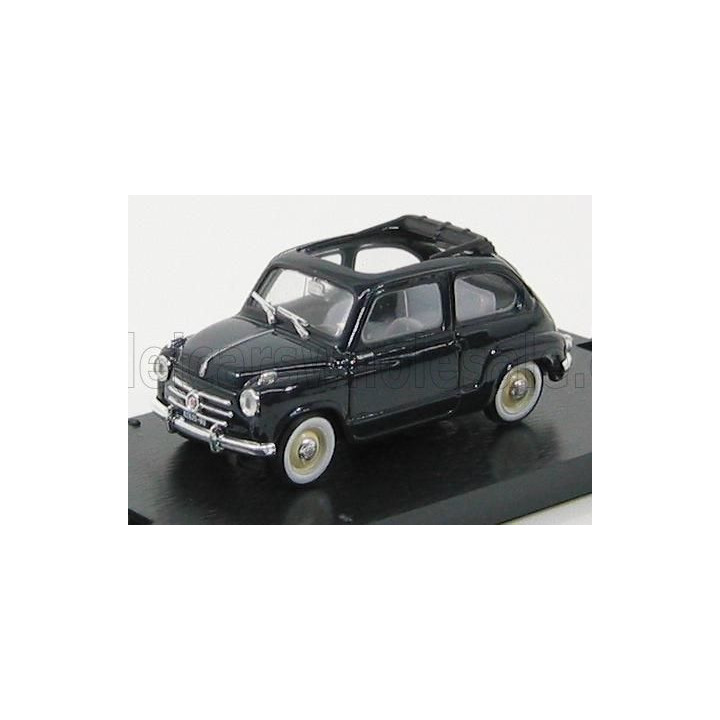 BRUMM FIAT 600 1956 TETTO APERTO - OPEN ROOF - DARK BLUE 1/43