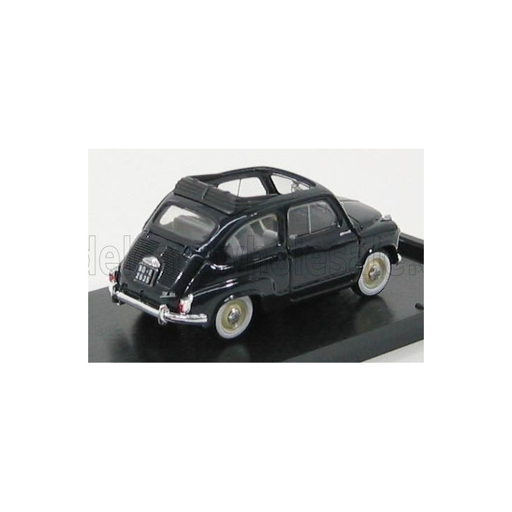 BRUMM FIAT 600 1956 TETTO APERTO - OPEN ROOF - DARK BLUE 1/43