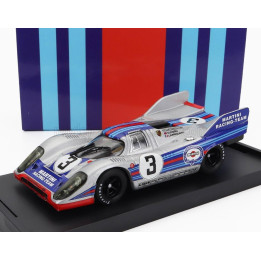 BRUMM PORSCHE 917K TEAM MARTINI RACING N 3 1000km MONZA 1971 VIC ELFORD - GERARD LAROUSSE - SILVER BLUE 1/43