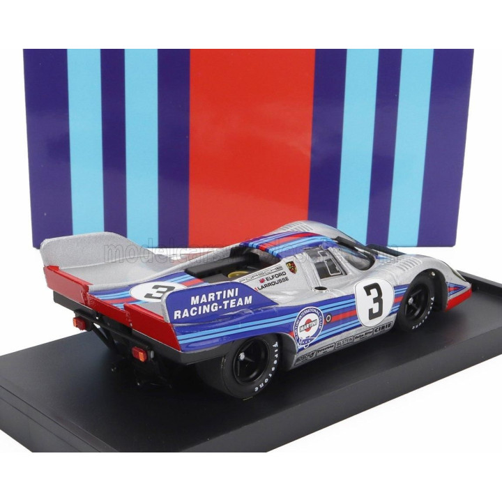 BRUMM PORSCHE 917K TEAM MARTINI RACING N 3 1000km MONZA 1971 VIC ELFORD - GERARD LAROUSSE - SILVER BLUE 1/43