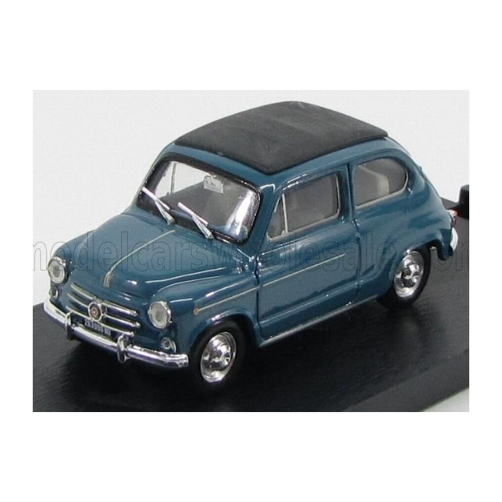 BRUMM FIAT 600D TRASFORMABILE CHIUSA 1960 - BLUE 404 1/43