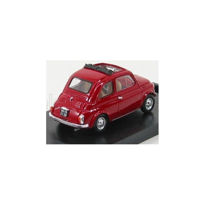 BRUMM FIAT 500F TETTO APERTO - OPEN 1965 - ROSSO MEDIO 1/43