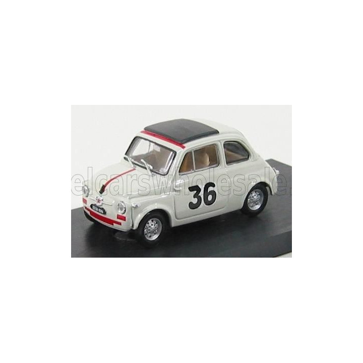 BRUMM FIAT NUOVA 500 N 36 PREPARATA GIGETTO GIRALDI PREMIO CAMPAGNANO  VALLELUNGA 1965 IGNAZIO GIUNTI - LIGHT GREY 1/43