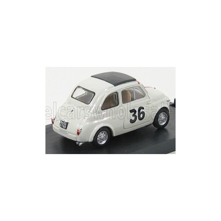 BRUMM FIAT NUOVA 500 N 36 PREPARATA GIGETTO GIRALDI PREMIO CAMPAGNANO  VALLELUNGA 1965 IGNAZIO GIUNTI - LIGHT GREY 1/43