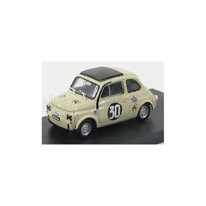 BRUMM FIAT 500TV GIANNINI N 30 COPPA CARRI MONZA 1966 CAMPIONE D'ITALIA MAURIZIO ZANETTI - IVORY 1/43