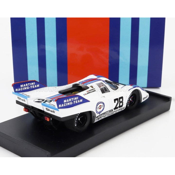 BRUMM PORSCHE 917K MARTINI RACING TEAM N 28 1000km AUSTRIA 1971 HELMUT MARKO - GERARD LARROUSSE - WHITE BLUE RED 1/43