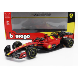 BURAGO FERRARI F1  SF-23 TEAM SCUDERIA FERRARI N 55 POLE POSITION 3rd MONZA ITALY GP 2023 CARLOS SAINZ - RED BLACK YELLOW 1/18
