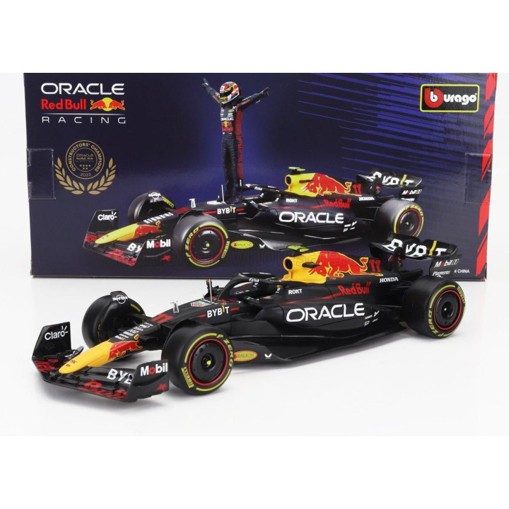 BURAGO RED BULL F1  RB19 TEAM ORACLE RED BULL RACING N 11 SEASON 2023 SERGIO PEREZ - MATT BLUE YELLOW RED 1/24
