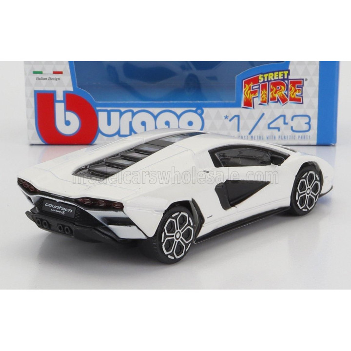 BURAGO LAMBORGHINI COUNTACH LP 800-4 2021 - BIANCO SIDERALE - WHITE 1/43