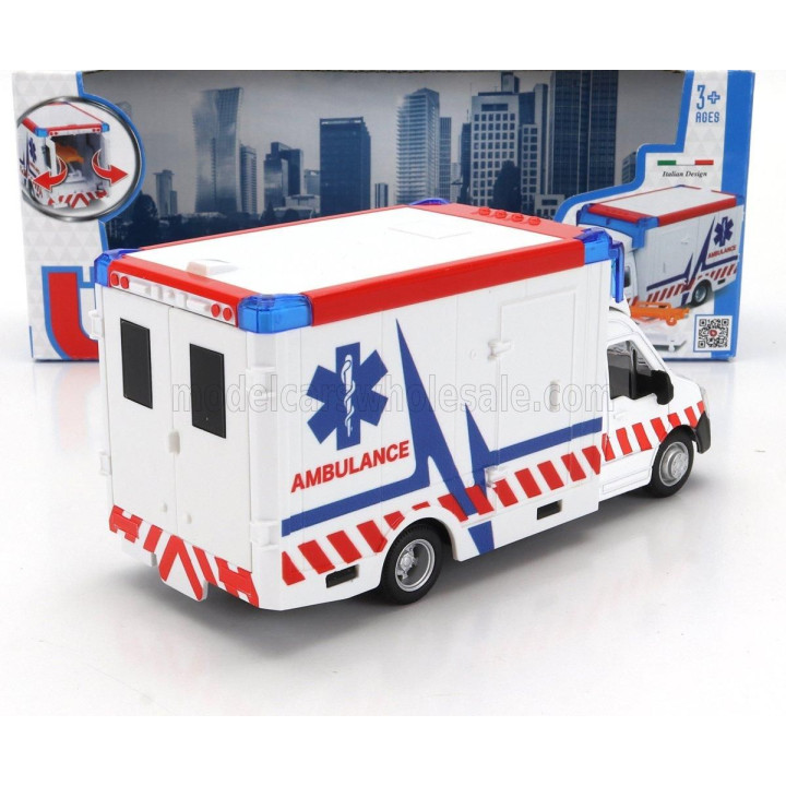 BURAGO MERCEDES BENZ SPRINTER VAN AMBULANCE 2010 - WHITE 1/43