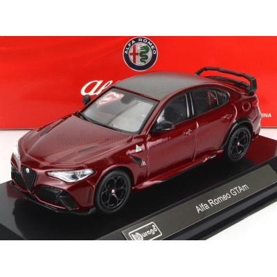 BURAGO ALFA ROMEO GIULIA GTAm 2020 - WITH HARD SHOWCASE - EXCLUSIVE CARMODEL - ROSSO GTA - RED MET 1/43