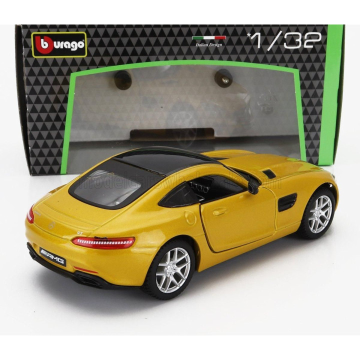 BURAGO MERCEDES BENZ AMG GT (C190) 2016 - YELLOW MET BLACK 1/32