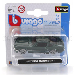 BURAGO FORD USA MUSTANG GT500 COUPE 1967 - GREEN 1/64