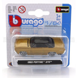 BURAGO PONTIAC GTO COUPE 1965 - GOLD BLACK 1/64