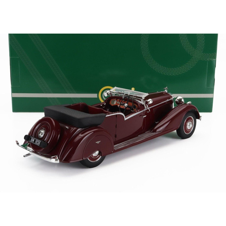 CULT SCALE MODELS BENTLEY 4.25L VANDEN PLAS TOURER CABRIOLET OPEN 1938 - BORDEAUX BLACK 1/18