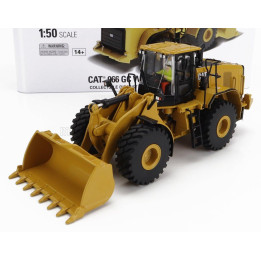 DM MODELS CATERPILLAR CAT966GC RUSPA GOMMATA - SCRAPER TRACTOR WHEEL LOADER - YELLOW BLACK 1/50