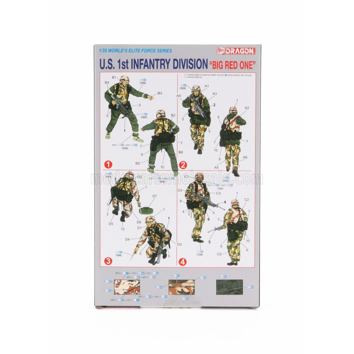 DRAGON ARMOR ACCESSORIES USA INFANTRY DIVISION BIG RED ONE MILITARY FIGURES 1/35