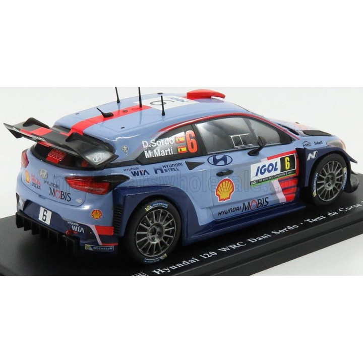 EDICOLA HYUNDAI i20 WRC N 6 RALLY TOUR DE CORSE 2017 DANI SORDO - CARLOS DEL BARIO - 2 TONE BLUE RED 1/24