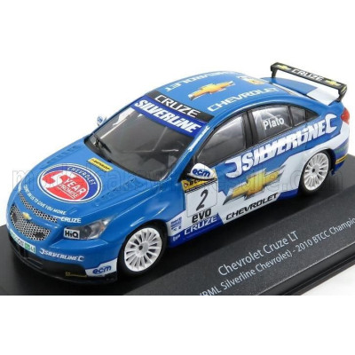 EDICOLA CHEVROLET CRUZE LT TEAM RML SILVERLINE CHEVROLET N 2 CHAMPION SEASON BTCC 2010 JASON PLATO - BLUE WHITE 1/43