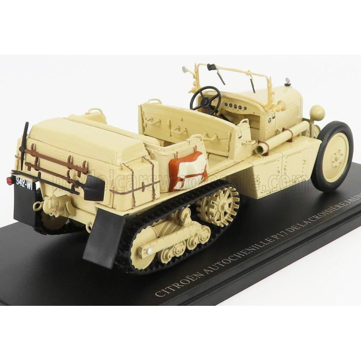 EDICOLA CITROEN AUTOCHENILLE P17 SEMICINGOLATO DE LA CROISIERE JAUNE 1930 - MILITARY SAND 1/24