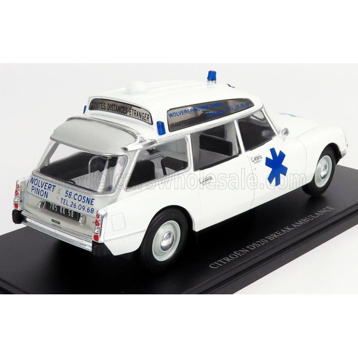 EDICOLA CITROEN DS20 BREAK SW STATION WAGON AMBULANCE 1974 - WHITE 1/24