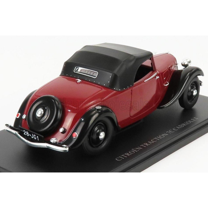 EDICOLA CITROEN TRACTION 7C AVANT CABRIOLET SOFT-TOP CLOSED 1934 - COPPER BLACK 1/24