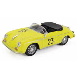 EDICOLA PORSCHE 356 A CARRERA SPEEDESTER SPIDER N 23f OPEN 1955 - YELLOW 1/43