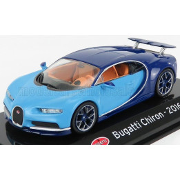EDICOLA BUGATTI CHIRON LE PATRON 2016 - CON VETRINA - WITH SHOWCASE - 2 TONE BLUE 1/43