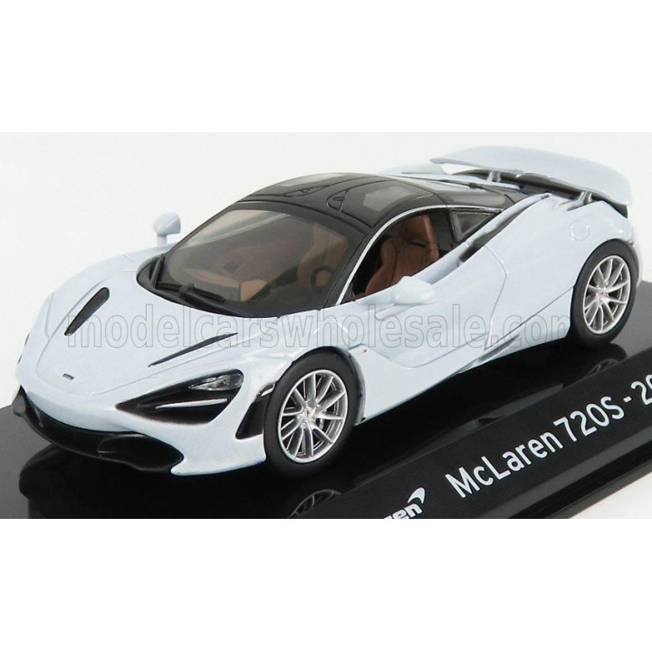 EDICOLA McLAREN 720S 2017 - CON VETRINA - WITH SHOWCASE - LIGHT GREY MET 1/43
