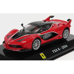 EDICOLA FERRARI FXX-K N 88 2014 - CON VETRINA - WITH SHOWCASE - RED BLACK 1/43