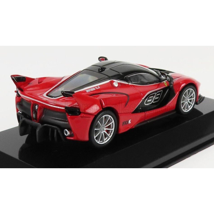 EDICOLA FERRARI FXX-K N 88 2014 - CON VETRINA - WITH SHOWCASE - RED BLACK 1/43