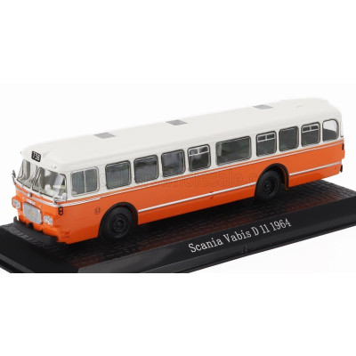 EDICOLA SCANIA VABIS D11 AUTOBUS 1969 - DAMAGE DISPLAY BOX - ORANGE WHITE 1/72