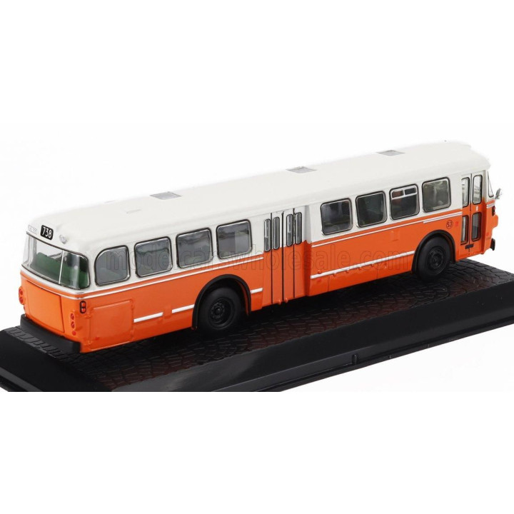 EDICOLA SCANIA VABIS D11 AUTOBUS 1969 - DAMAGE DISPLAY BOX - ORANGE WHITE 1/72