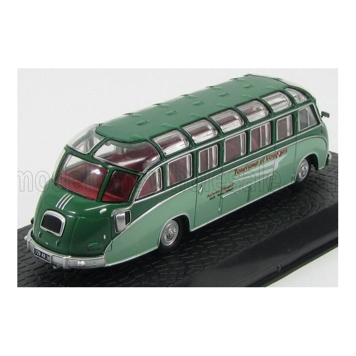 EDICOLA SETRA KASSBOHRER S8 AUTOBUS TOURISME ET VOYAGES 1951 - DAMAGE DISPLAY BOX - 2 TONE GREEN 1/72
