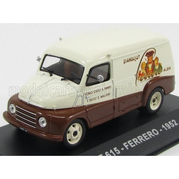 EDICOLA FIAT 615 VAN FERRERO 1952 - IVORY BROWN 1/43